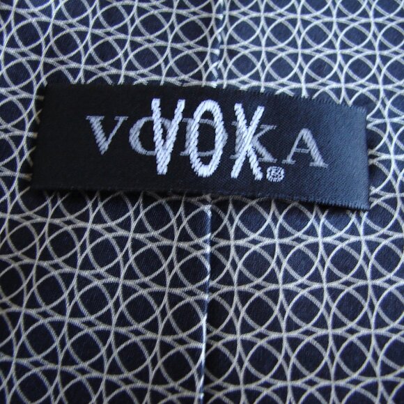 NWOT Vox Vodka Promo SILK TIE, 59", Classy Black & Gold, Advertising NEW - Picture 4 of 4